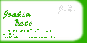 joakim mate business card